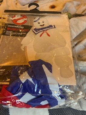 Ghostbusters Stay Puft Inflatable Kids Costume - White